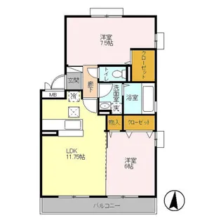 DOLLY VARDEN Ⅲ【1階】の間取り