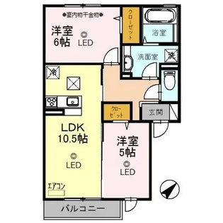 ヴィラ アリエッタ【1階】の間取り