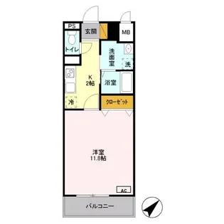 キャメロット新越谷【10階】の間取り