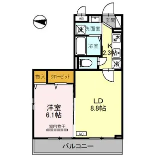 サンリリオ【3階】の間取り