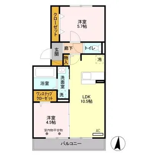 レイク藤和 A【3階】の間取り