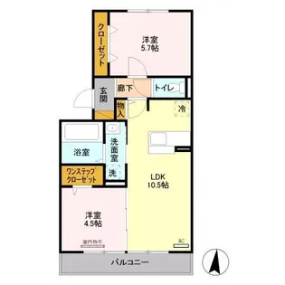 レイク藤和 A【3階】の間取り