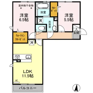 ロイジェントパークス レイクタウン Ⅲ G【3階】の間取り