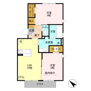 イルソーレ吉川美南 アランチャ【1階】の間取り