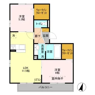 レイクルイーズ【3階】の間取り