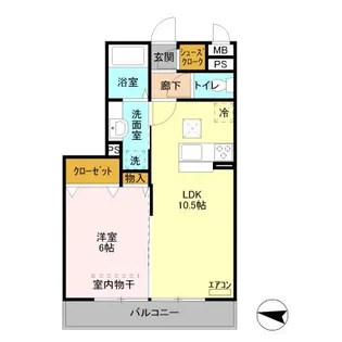 レーヴ【1階】の間取り