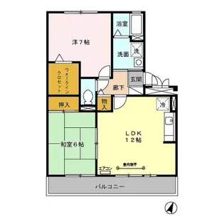 ゴールドパストラル【1階】の間取り