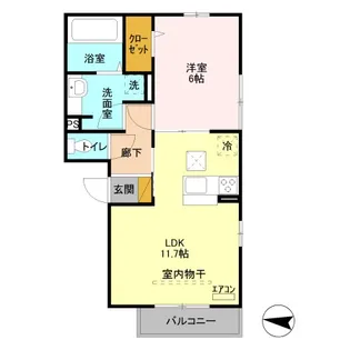 グランディール【1階】の間取り