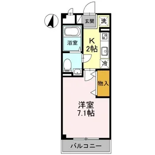 プラシード新越谷【2階】の間取り