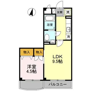 プラシード新越谷【2階】の間取り
