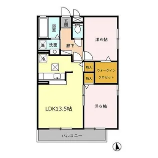 ロイヤルガーデン Ⅱ【1階】の間取り