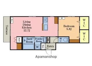 LUCE BRILLANTE【1階】の間取り