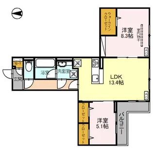 アニヴェルセル【2階】の間取り