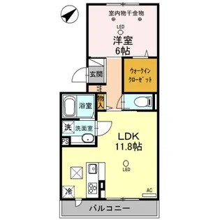 ロイジェントパークス レイクタウン Ⅲ H【1階】の間取り