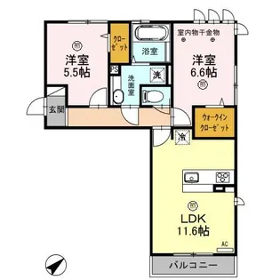 ロイジェントパークス レイクタウン Ⅲ H【2階】の間取り