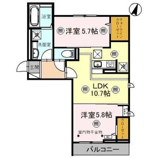 CREST吉川【1階】の間取り
