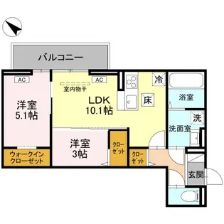 メルヴェーユ【1階】の間取り
