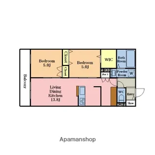 フロントスクエア越谷【4階】の間取り