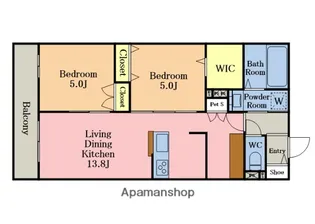 フロントスクエア越谷【3階】の間取り