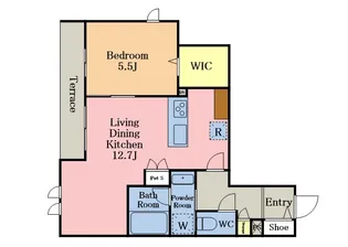 PLAYA VISTA【1階】の間取り