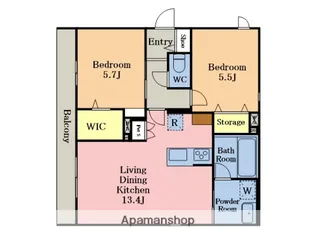 PLAYA VISTA【2階】の間取り