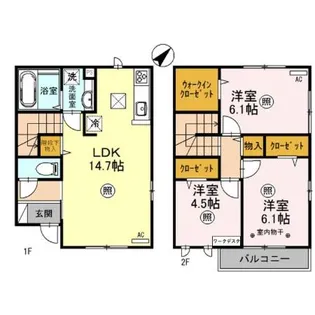 LIGHT BREEZE【1階】の間取り