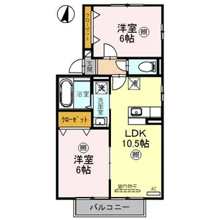 エターナヴィレッジ AB【2階】の間取り