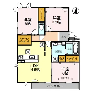 ロイジェントパークス レイクタウン II C【1階】の間取り
