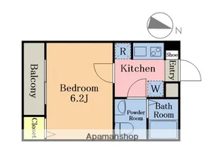 1Kの間取り画像