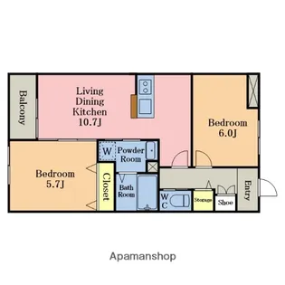 コンフォルト【1階】の間取り