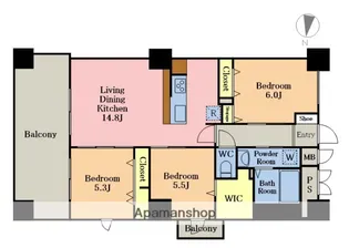 (仮称)南越谷・PJ【3階】の間取り