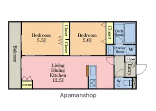 グリュック【2階】の間取り