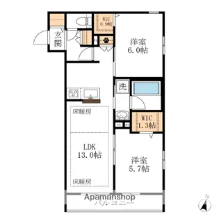 L’S PLUS 八潮【306号室】の間取り