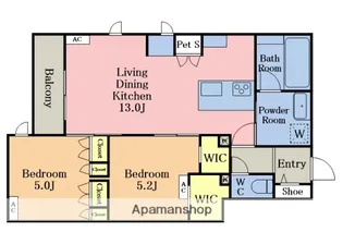 リアン八潮【3階】の間取り