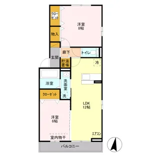 レイディアント【2階】の間取り