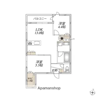 CASA ROOTIS【2階】の間取り