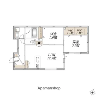 CASA ROOTIS【1階】の間取り