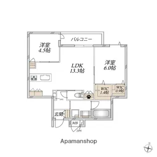 CASA ROOTIS【2階】の間取り