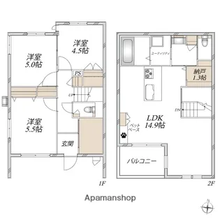 リーベ【101号室】の間取り