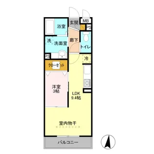 エクセレント【1階】の間取り
