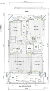 イニシア川口並木【6階】の間取り