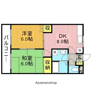 グローガーデンⅡ【303号室】の間取り