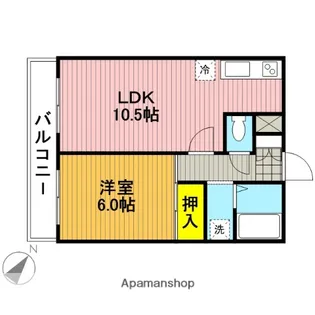リナス美女木【4階】の間取り