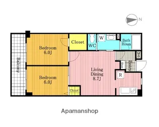 エバーグリーン【305号室】の間取り
