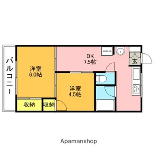 田村ビル【502号室】の間取り