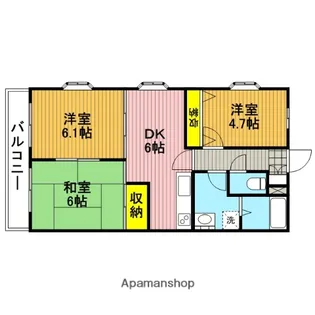リュミエール武蔵浦和【1階】の間取り