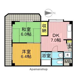パインプラザ【2階】の間取り