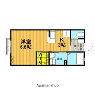 グランメール【105号室】の間取り