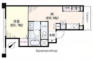 並木クイーンコーポ【5階】の間取り