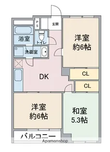 ダイサンコーポ並木【2階】の間取り